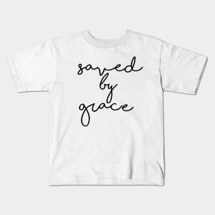 Saved By Grace Christian Design Kids T-Shirt